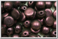 2-Loch-Cabochon, 6mm, black, op., purple antique met., 20 Stk.