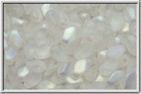 Gekko�-Beads, 3x5mm, crystal, trans., half AB, matte, 50 Stk.