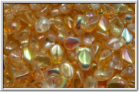Gekko�-Beads, 3x5mm, crystal, trans., yellow AB, 50 Stk.