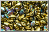 Gekko�-Beads, 3x5mm, crystal, trans., golden AB, 50 Stk.