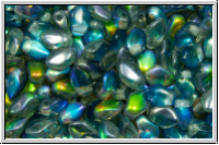 Gekko�-Beads, 3x5mm, crystal, trans., blue AB, 50 Stk.
