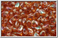 Gekko�-Beads, 3x5mm, crystal, trans., half copper luster, 50 Stk.