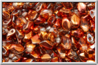 Gekko�-Beads, 3x5mm, crystal, trans., half sunset, 50 Stk.