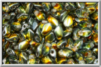 Gekko�-Beads, 3x5mm, crystal, trans., half marea, 50 Stk.