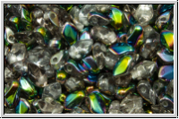 Gekko�-Beads, 3x5mm, crystal, trans., half vitrail, 50 Stk.