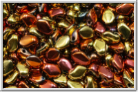 Gekko�-Beads, 3x5mm, black, op., california gold rush, 50 Stk.