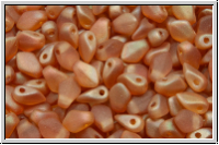 Gekko�-Beads, 3x5mm, crystal, trans., half copper luster, matte, 50 Stk.