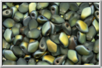 Gekko�-Beads, 3x5mm, crystal, trans., half marea, matte, 50 Stk.