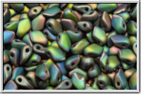 Gekko�-Beads, 3x5mm, crystal, trans., full vitrail, matte, 50 Stk.
