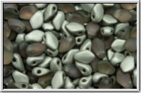 Gekko�-Beads, 3x5mm, crystal, trans., volcano, matte, 50 Stk.