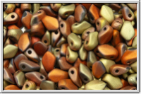 Gekko�-Beads, 3x5mm, crystal, trans., california gold rush, matte, 50 Stk.