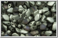 Gekko�-Beads, 3x5mm, crystal, trans., bermuda blue, matte, 50 Stk.