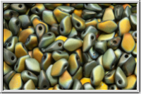 Gekko�-Beads, 3x5mm, crystal, trans., full marea, matte, 50 Stk.