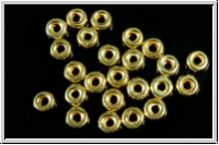 Spacer "Donut", 3,5mm, vergoldet, 925er Silber, 5 Stk.