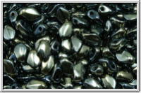 Gekko�-Beads, 3x5mm, black, op., full honey luster, 50 Stk.