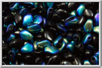 Gekko�-Beads, 3x5mm, black, op., AB, 50 Stk.