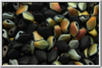 Gekko�-Beads, 3x5mm, black, op., half marea, matte, 50 Stk.