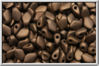 Gekko�-Beads, 3x5mm, brown, met., antique, 50 Stk.