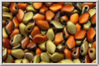 Gekko�-Beads, 3x5mm, black, op., california gold rush, matte, 50 Stk.