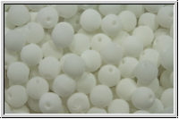 b�hm. Glasperle, rund, 4mm, white, alabaster, soft white neon, 50 Stk.