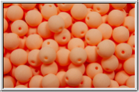 b�hm. Glasperle, rund, 4mm, white, alabaster, soft orange neon, 50 Stk.
