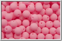 b�hm. Glasperle, rund, 4mm, white, alabaster, soft pink neon, 50 Stk.