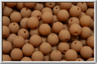 b�hm. Glasperle, rund, 4mm, white, alabaster, soft cocoa neon, 50 Stk.