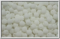b�hm. Glasperle, rund, 3mm, white, alabaster, soft white neon, 50 Stk.