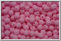 b�hm. Glasperle, rund, 3mm, white, alabaster, soft pink neon, 50 Stk.
