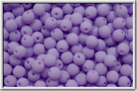 b�hm. Glasperle, rund, 3mm, white, alabaster, soft violet neon, 50 Stk.