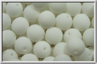 b�hm. Glasperle, rund, 6mm, white, alabaster, soft white neon, 25 Stk.