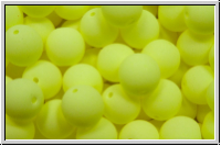 b�hm. Glasperle, rund, 6mm, white, alabaster, soft yellow neon, 25 Stk.