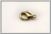 Karabiner "glatt", 12x6mm, goldfb., Messing, 1 Stk.