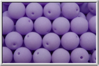 b�hm. Glasperle, rund, 6mm, white, alabaster, soft violet neon, 25 Stk.