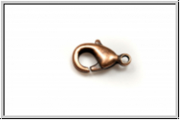 Karabiner "glatt", 12x6mm, kupferfb., Messing, 1 Stk.