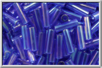 TBU-2-0087, TOHO Bugle 2", 6mm, cobalt, lt., trans., AB, 10g