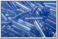TBU-3-0168, TOHO Bugle 3", 9mm, sapphire, lt., trans., AB, 10g