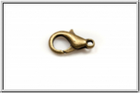 Karabiner "glatt", 12x6mm, messingfb., Messing, 1 Stk.