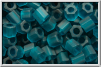 TH-08-0007bdf, TOHO Hexagon, 08/0, teal, trans., matte, 10g