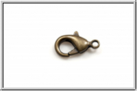 Karabiner "glatt", 12x6mm, antikmessingfb., Messing, 1 Stk.