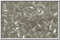 B�hm. Glasschliffperle, feuerpol., 4mm, crystal, trans., silver-ld., 50 Stk.