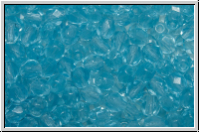 B�hm. Glasschliffperle, feuerpol., 4mm, aquamarine, trans., 50 Stk.