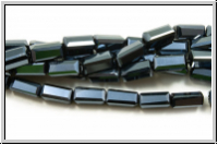 Kristallschliffperle, Quader, 8x4x4mm, hematite, met., galv., 25 Stk.