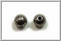 Metallperle "Future", 9mm, antiksilberfb., Edelstahl, 1 Stk.