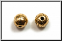 Metallperle "Future", 9mm, antikgoldfb., Edelstahl, 1 Stk.