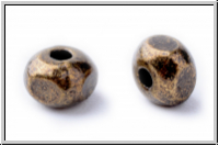 Spacer "Kugel m. Schliff", 4,5x4,5x3mm, antikmessingfb., Tibetsilber, 20 Stk.