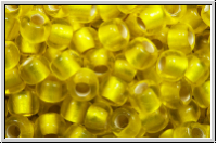 R-08-0032f, TOHO Rocailles, 08/0, yellow, trans., silver-ld., matte, 10g