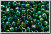 R-11-0179, TOHO Rocailles, 11/0, emerald, trans., AB, 10g