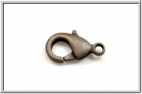 Karabiner "glatt", 17x8mm, antikmessingfb., matt, Messing, 1 Stk.