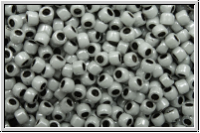 R-15-0820, TOHO Rocailles, 15/0, grey, lt., op., black-ld., luster, 5g